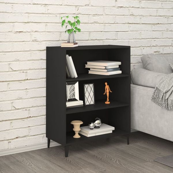 vidaXL Komoda čierna 69,5x32,5x90 cm spracované drevo