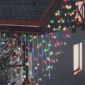 vidaXL LED záclonové svetlá cencúle 10 m 400 LED farbné 8 funkcií