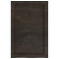 vidaXL Kúpeľňová doska tmavohnedá 40x60x(2-6) cm ošetrený masív