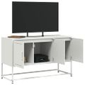 vidaXL TV skrinka biela 100,5x39x60,5 cm oceľ
