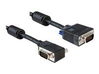 Kábel VGA - HD-15 (VGA) (M) do HD-15 (VGA) (M) - 2 m - 90° konektor