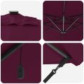 vidaXL Slnečník Bordeaux červená 286 x 284 x 270 cm Hliník a polyester