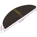 vidaXL Schodiskové rohože samolepiace 10 ks čierne 56x17x3 cm