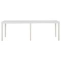 vidaXL Záhradný stôl 220x90x72 cm PP biely