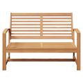 vidaXL lavička Hnedá 110 x 65 x 76,5 cm Husté teakové drevo