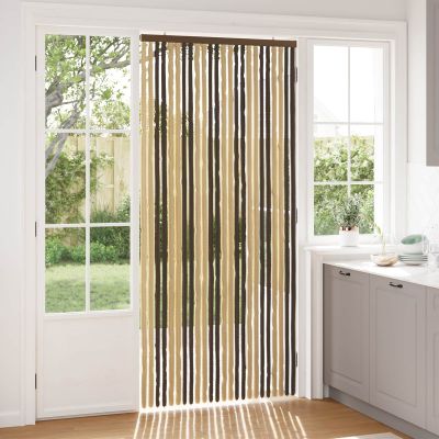 vidaXL Záves proti hmyzu z chenille Tmavohnedá a béžová 100 x 220 cm
