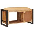 vidaXL Úložná lavička Hnedá 80 x 35 x 40 cm Mangový masív