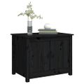 vidaXL Konferenčný stolík čierny 71x49x55 cm borovicový masív