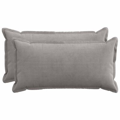 vidaXL Poťah na podložku 2 ks HOUTEN Svetlosivá 40 x 80 cm manšestr