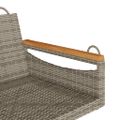 vidaXL Hojdacia lavica sivá 63x62x40 cm polyratanová