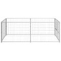 vidaXL Koterec pre psa strieborný 200x100x70 cm oceľový