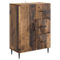vidaXL Servírovacia skriňa so zásuvkou Staré drevo 66 x 34,5 x 89,5 cm