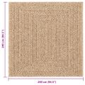 vidaXL Koberec ZIZUR 240x240 cm jutový vzhľad interiér a exteriér