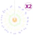 vidaXL Vianočná svietiaca hviezda 140 LED 2 ks viacfarebné 17 cm