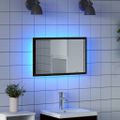 vidaXL Kúpeľňové zrkadlo s LED svetlami, čierny dub 60x8,5x37 cm