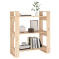 vidaXL Knižnica/Panelová stena 80x35x91 cm masívne borovicové drevo
