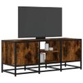 vidaXL TV skrinka dymový dub 100x35x41 cm kompozitné drevo a kov