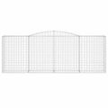 vidaXL Oblúkové gabionové koše 5 ks 400x50x140/160 cm pozink. železo