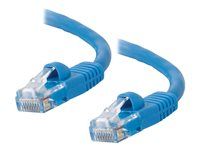 Patch kábel - RJ-45 (M) do RJ-45 (M) - 10 m - UTP - CAT 5e - lisovaný, prevedenie bez hrbolčekov, licna - modrá