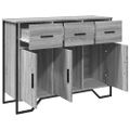vidaXL Komoda sivá sonoma 97x32,5x74,5 cm kompozitné drevo