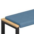 vidaXL Vankúš na lavičku manšestr Modrá Hĺbka 35 cm