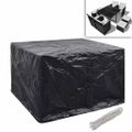 vidaXL Ochranné obaly na záhradný nábytok 2 ks 113x113cm polyratanová súprava pre 4 osoby 8 očiek