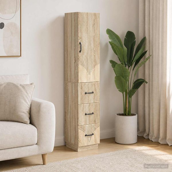 vidaXL Sada skríň 2 ks 33 x 34,5 x 87 cm Kompozitné drevo Dub sonoma