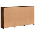 vidaXL Komoda s LED svetlami dymový dub 181,5x37x100 cm