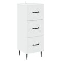 vidaXL Zásuvkový kabinet Biela 33 x 34,5 x 89,5 cm Kompozitné drevo