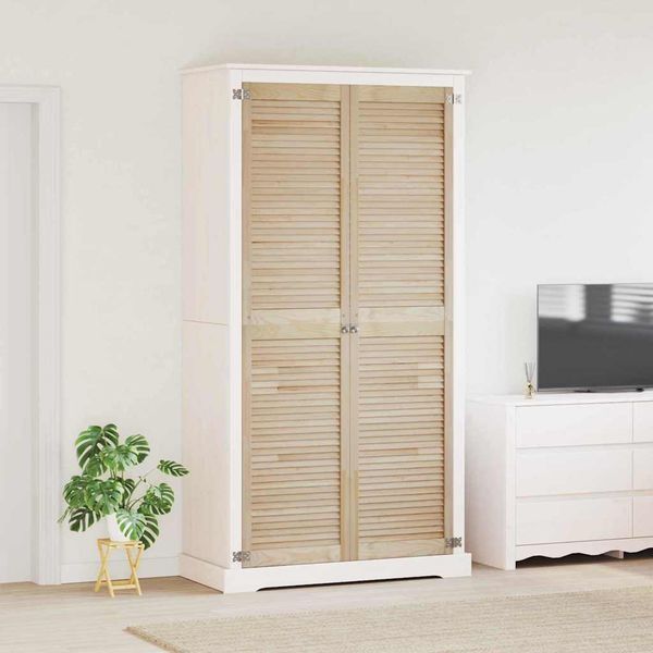vidaXL Skříňové dvere s dverami 2 pcs Prírodná 201 x 2,1 x 49,5 cm