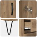 vidaXL Highboard 2 ks Remeselný dub 69,5 x 34 x 180 cm