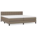 vidaXL Boxspring posteľ s matracom sivohnedý 200x200 cm látka