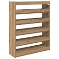 vidaXL Regál na topánky dub artisan 80x25x100 cm kompozitné drevo
