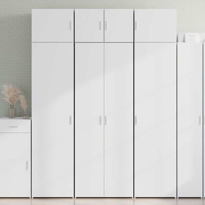 vidaXL Vysoká skrinka biela 70x42,5x185 cm kompozitné drevo