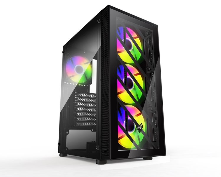 FSP CMT192/Midi Tower/Transpar./Čierna