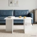 vidaXL Konferenčný stolík Biela 87 x 50 x 45 cm Konštruované drevo