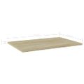 vidaXL Prídavné police 4 ks, dub sonoma 60x40x1,5 cm, kompozitné drevo