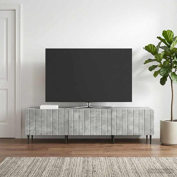 vidaXL TV skrinka Betónovo sivá 147 x 34,5 x 32 cm Kompozitné drevo