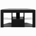 vidaXL Rohový LED TV kabinet 100 x 40 x 50 cm Čierna Kompozitné drevo