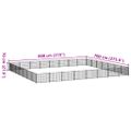 vidaXL Koterec pre psov čierny 56 m² oceľ