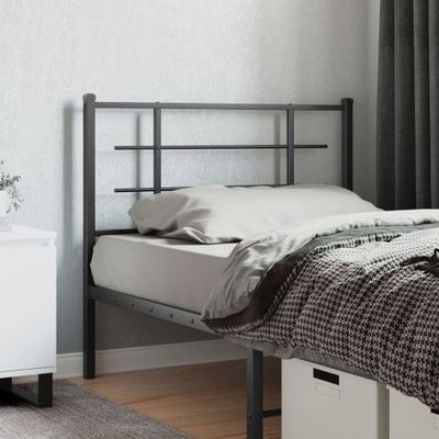 vidaXL Kovové náhradné čelo postele čierne 107 cm