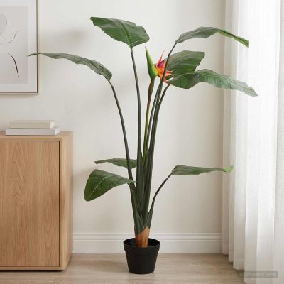 vidaXL Umelá rastlina Strelitzia Zelená 70 x 18 x 155 cm Textília a PE