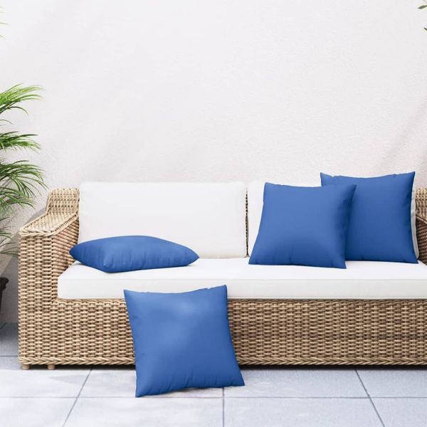 vidaXL Dekoratívne vankúše 4 ks kráľovské modré 50x50 cm látka