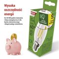 LED žiarovka Filament sviečka A CLASS / E14 / 3,8 W (60 W) / 806 lm / neutrálna biela