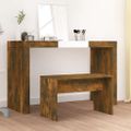 vidaXL Taburetka dymový dub 70x35x45 cm spracované drevo
