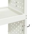 vidaXL Kovový vozík na náradie s poličkou Biela 65 x 35 x 111 cm