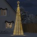 vidaXL LED vianočný stromček s hrotmi 1534 LED teplá biela 500 cm