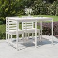 vidaXL Záhradný stolík biely 159,5x82,5x110 cm borovicový masív