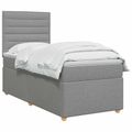 vidaXL Posteľ boxspring s matracom Svetlosivá 100 x 200 cm Látka