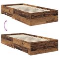 vidaXL Rám postele Staré drevo 90 x 190 cm Kompozitné drevo